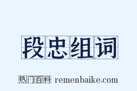 段忠组词是什么意思的图片